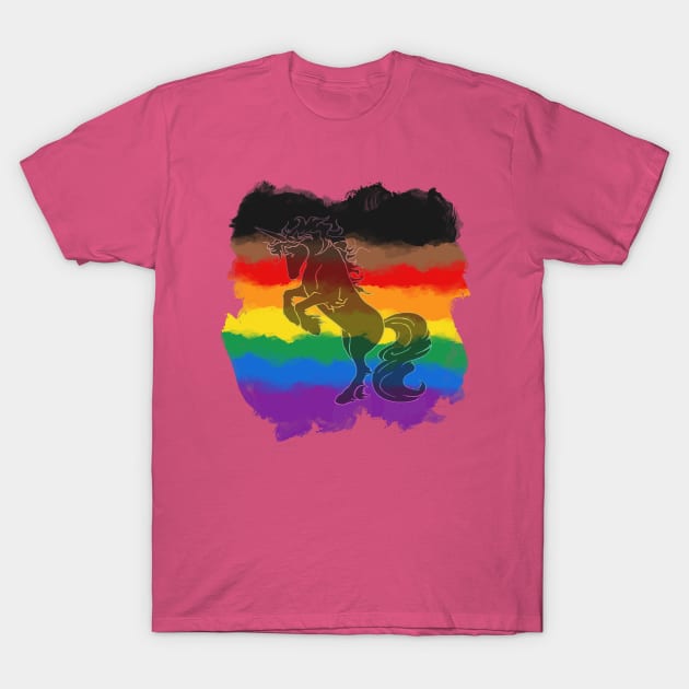 More Color More Pride Unicorn T-Shirt by Bardic Cat